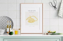 Aranzackja kuchni z plakatem mango z napisem The Kitchen veggie lover